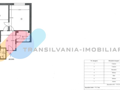 Apartament 76,52 Mp, 3 min de Parcul central, Zona Eremia Grigorescu