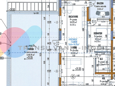Apartament 2 camere, 64 mp + terasa 60 mp, aproape de Iulius Mall