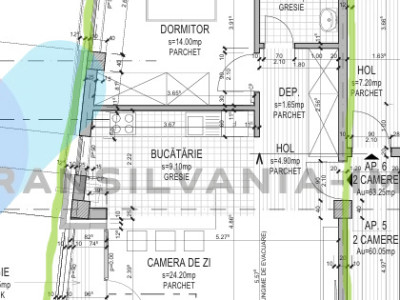 Apartament 2 camere, 60 mp, semifinisat – Someșeni