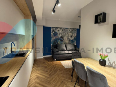 Apartament 3 camere 54mp + gradina, mobilat si utilat modern - Floresti