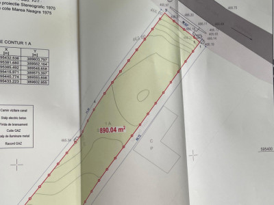 Teren 890mp construibil la intrare in Chinteni