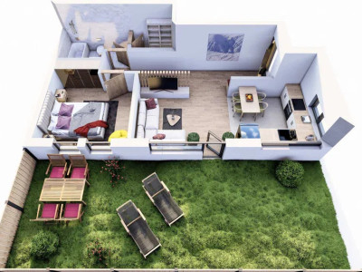 Apartament cu grădină și parcare proprie – 50 mp utili, parter, Someșeni
