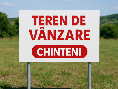 Teren intravilan 1.166 mp, front dublu, intrare Chinteni
