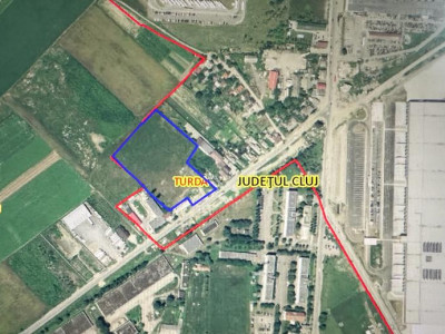 Teren intravilan 17.051 mp, Turda cu acces facil la autostrada
